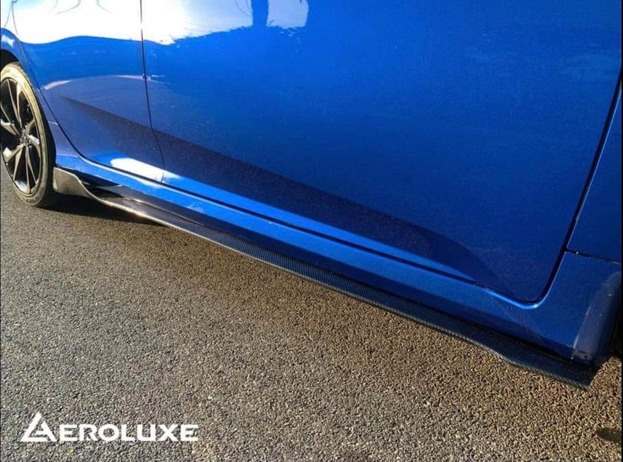 AeroLuxe Honda Civic Spec-M Carbon Fiber Side Skirts Extension (Sedan, Coupe, Hatchback)