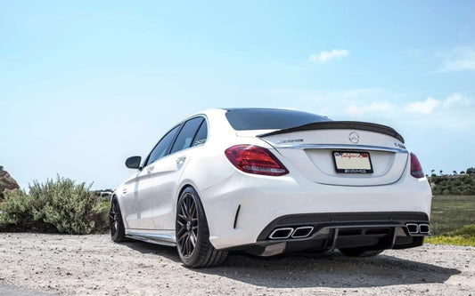 AeroLuxe Mercedes Benz 15-21 W205 C63 AMG Sedan Spec-GTP Carbon Fiber Rear Diffuser