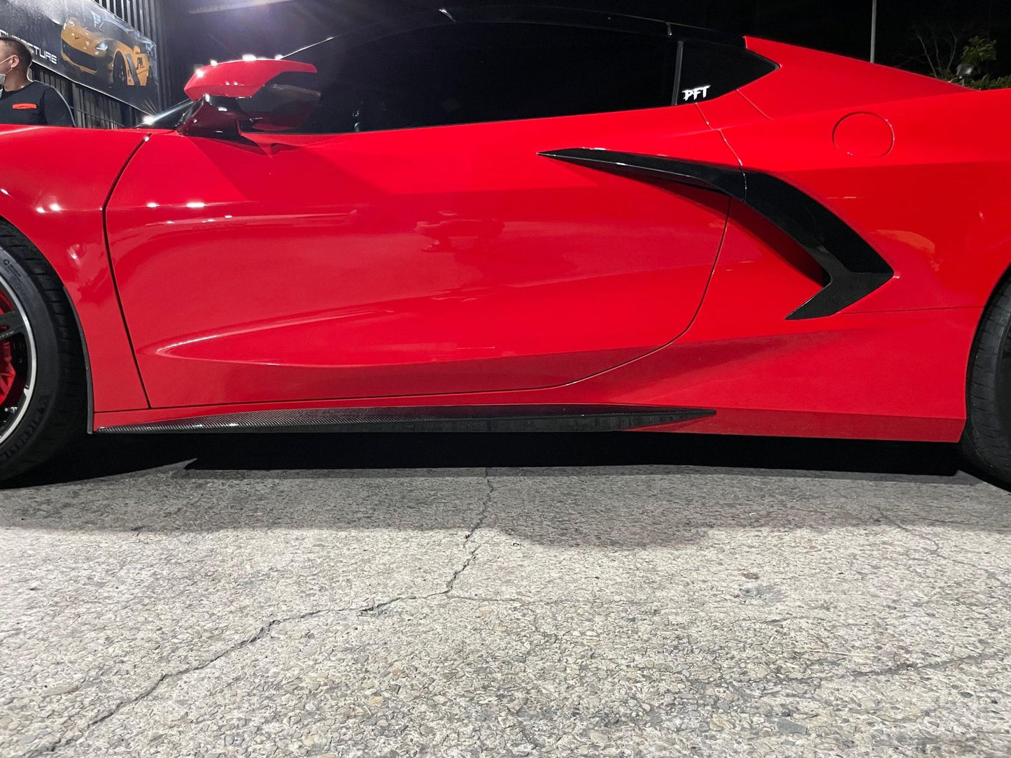 AeroLuxe C8 Corvette Spec-OE Carbon Fiber Side Skirts