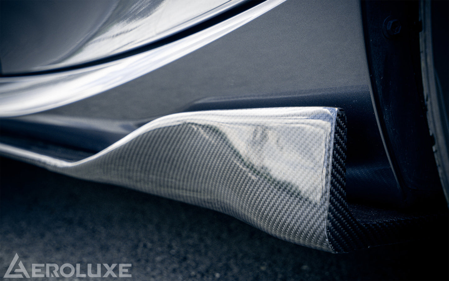 AeroLuxe Spec-M Carbon Fiber Side Skirts Extension for 14+ Lexus IS