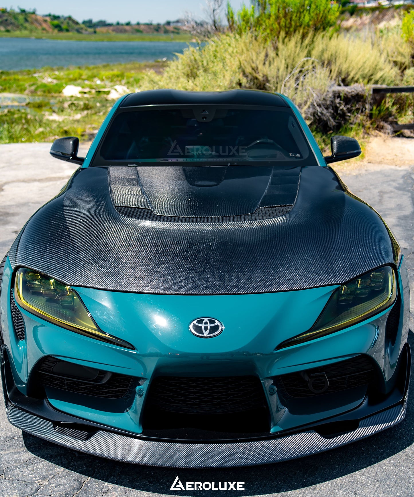 AeroLuxe MkV Supra Spec-AG V2 Carbon Fiber Front Lip