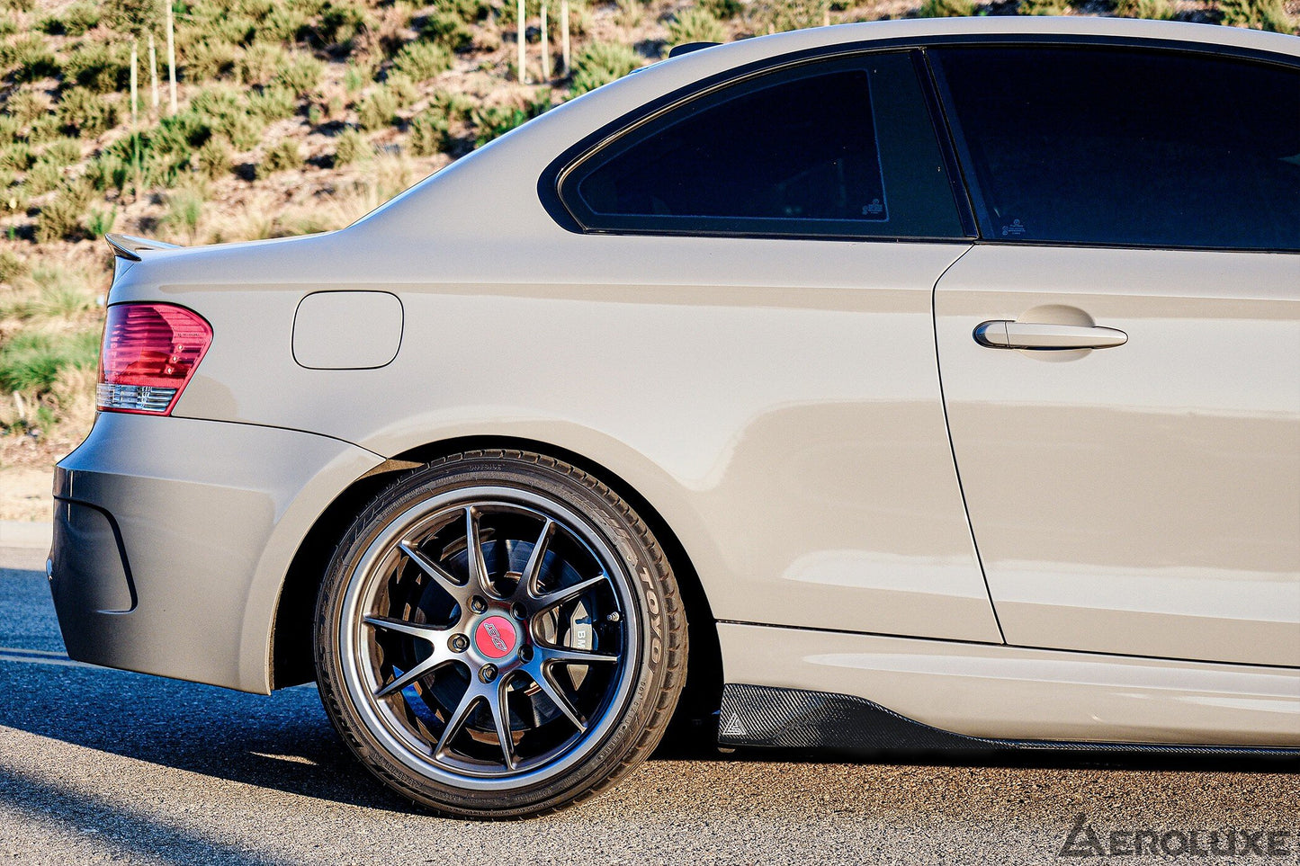 AeroLuxe BMW 1 Series/1M Spec-M Carbon Fiber Sideskirt Extension