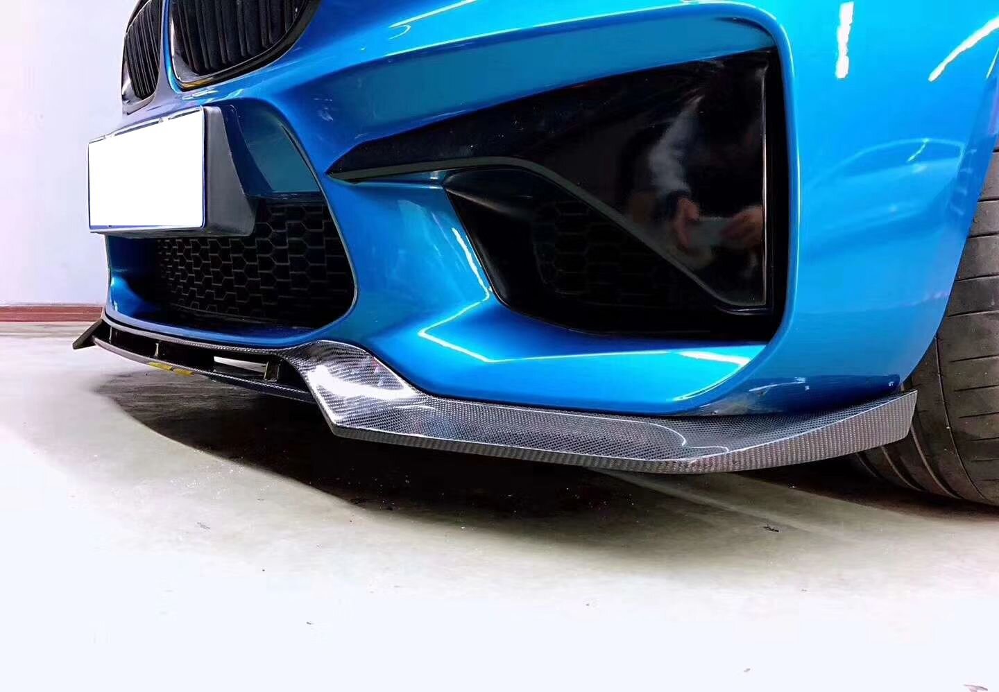 AeroLuxe BMW F87 M2 Spec-V Carbon Fiber Front Lip with Splitter