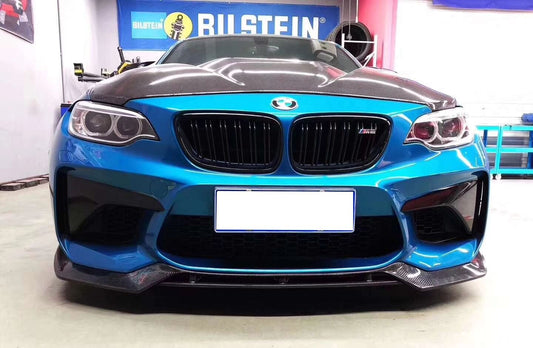 AeroLuxe BMW F87 M2 Spec-V Carbon Fiber Front Lip with Splitter