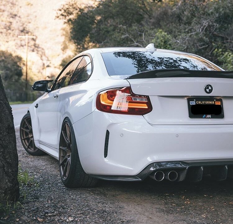 AeroLuxe BMW F87 M2 Spec-V Carbon Fiber 3-Piece Rear Diffuser