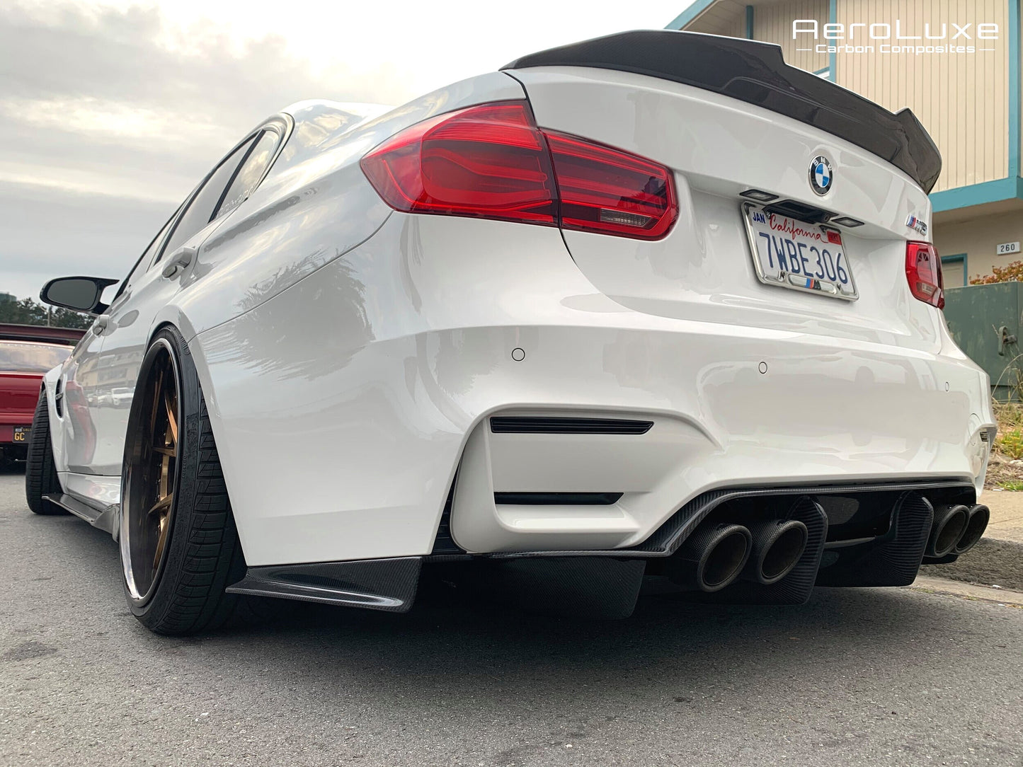 AeroLuxe BMW F80/F82 Spec-GTP 4pc Carbon Fiber Rear Diffuser