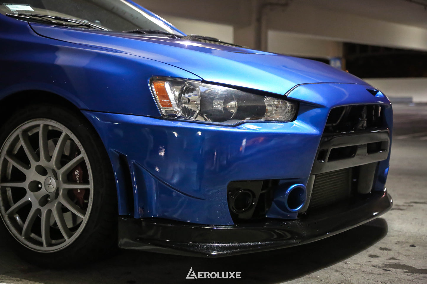 AeroLuxe Evo X Spec-FQ Front Bumper (Carbon Fiber Lip)