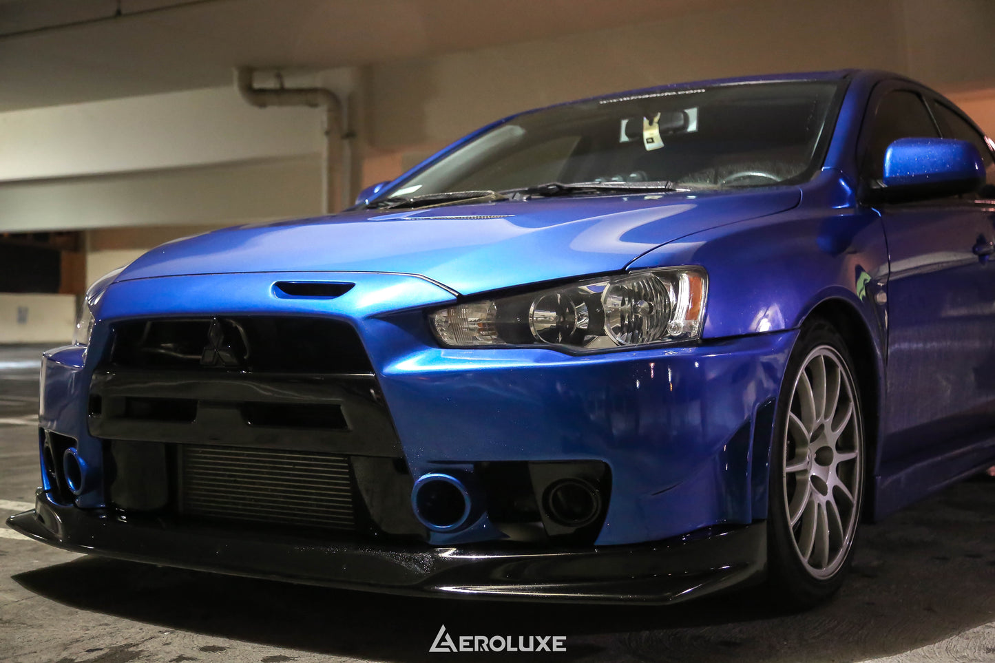 AeroLuxe Evo X Spec-FQ Front Bumper (Carbon Fiber Lip)