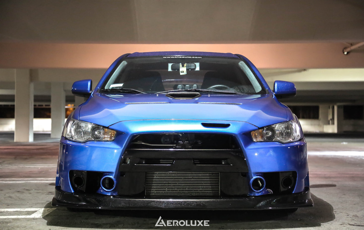 AeroLuxe Evo X Spec-FQ Front Bumper (Carbon Fiber Lip)