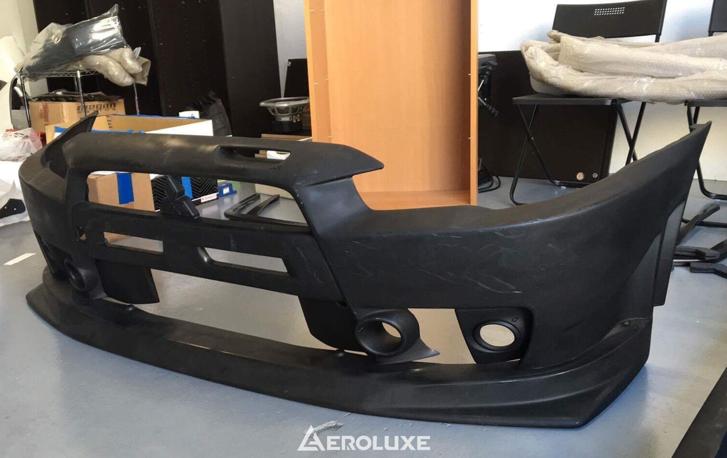 AeroLuxe Evo X Spec-FQ Front Bumper (Carbon Fiber Lip)