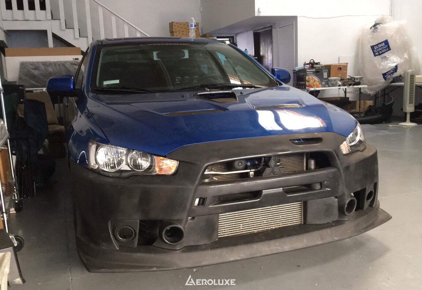 AeroLuxe Evo X Spec-FQ Front Bumper (Carbon Fiber Lip)