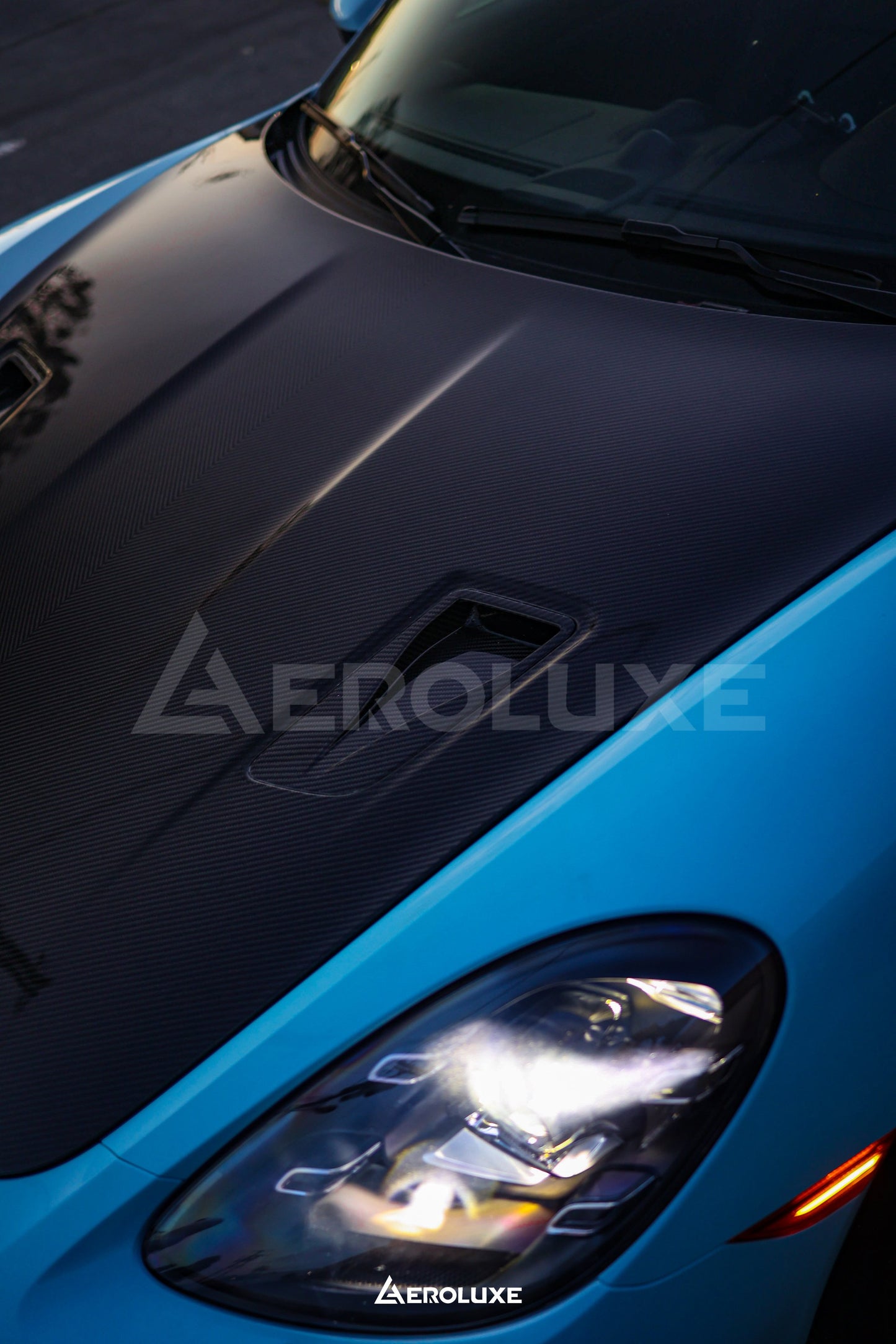 AeroLuxe 718 Cayman Spec-RS Dry Carbon Hood