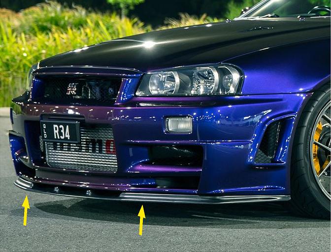 AeroLuxe R34 GTR Spec-N Front Splitter