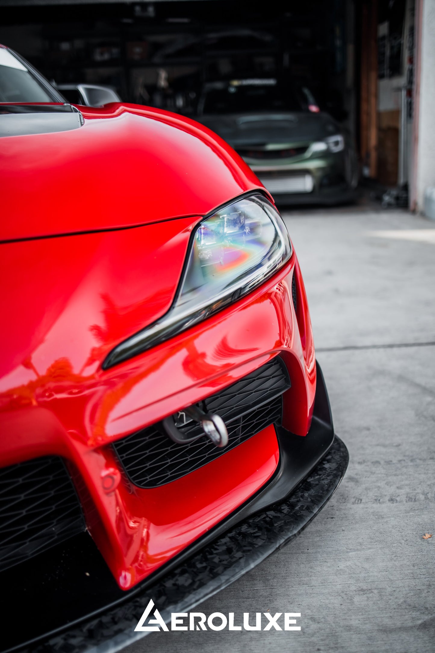 AeroLuxe MkV Supra Spec-R Forged Carbon Fiber Front Lip